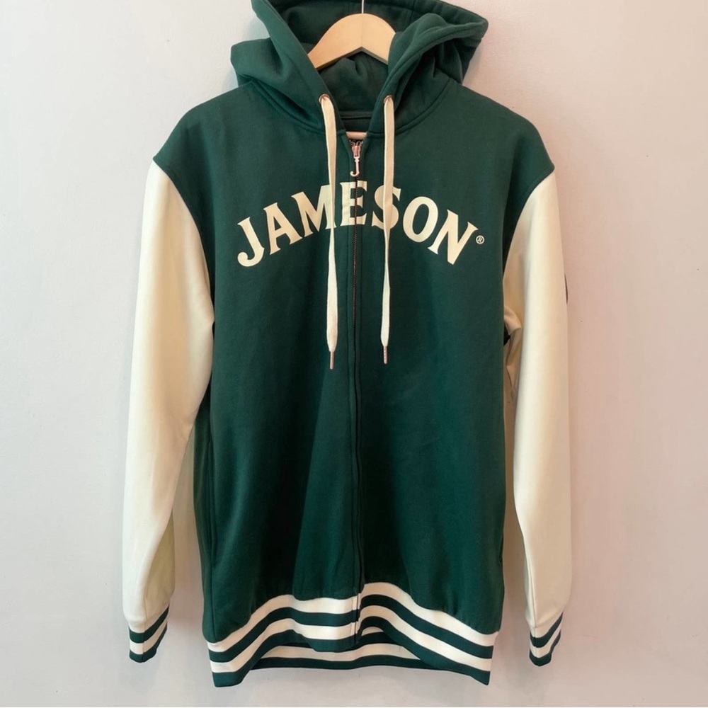 Vintage Jameson Irish Whiskey Limited Edition Full Zip Green Varsity Jacket XL